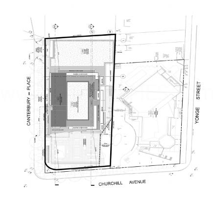 Diamond Condos Site Plan at 75 Canterbury Place